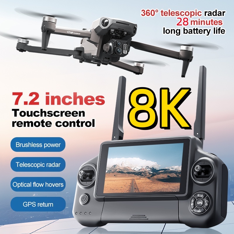8K 3 Axis Gimbal Brushless 7.2 - Drone Controller Screen review and price