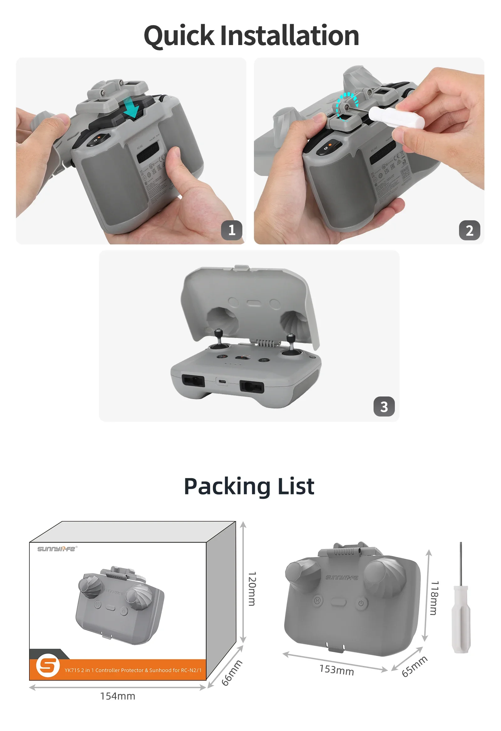 2 in 1 Controller Protector Su - Drone Controller Hood review and price