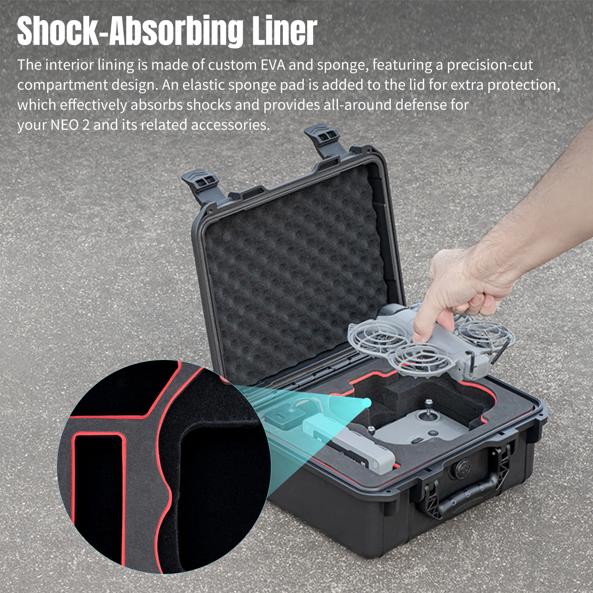 For DJI Neo 2 Portable Storage - Drone Hard Shell Case review and price
