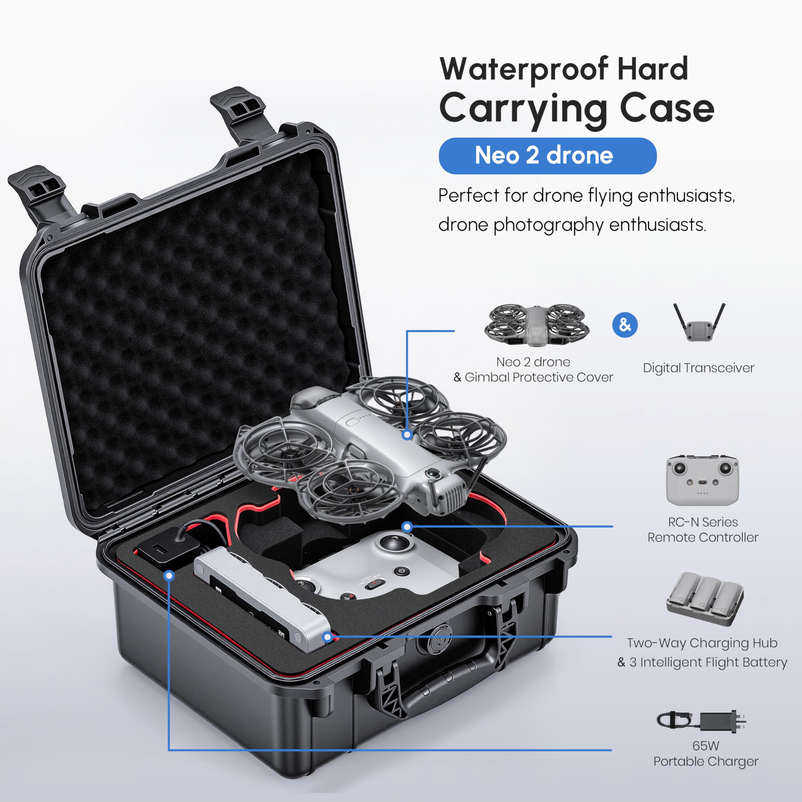 NEO 2 Case,Waterproof Hard Car - Drone Controller Hood review and price