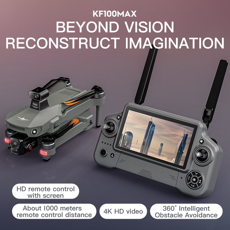 KF100 MAX GPS Drone 4K Camera  - Drone Controller Screen review and price